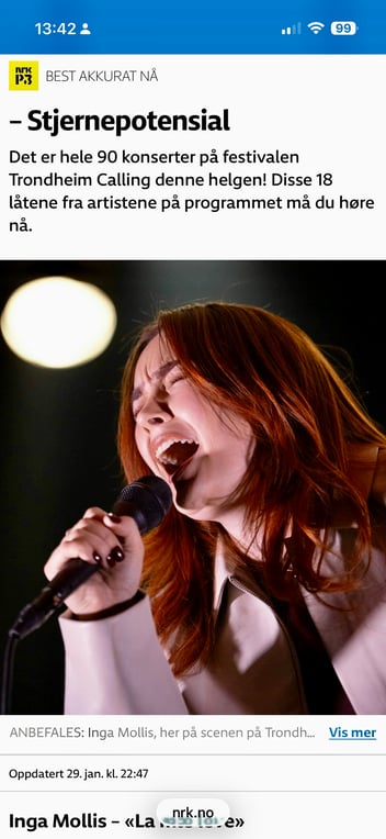 Inga Mollis var elev 2020, nå snakkes det om stjernepotenshial.